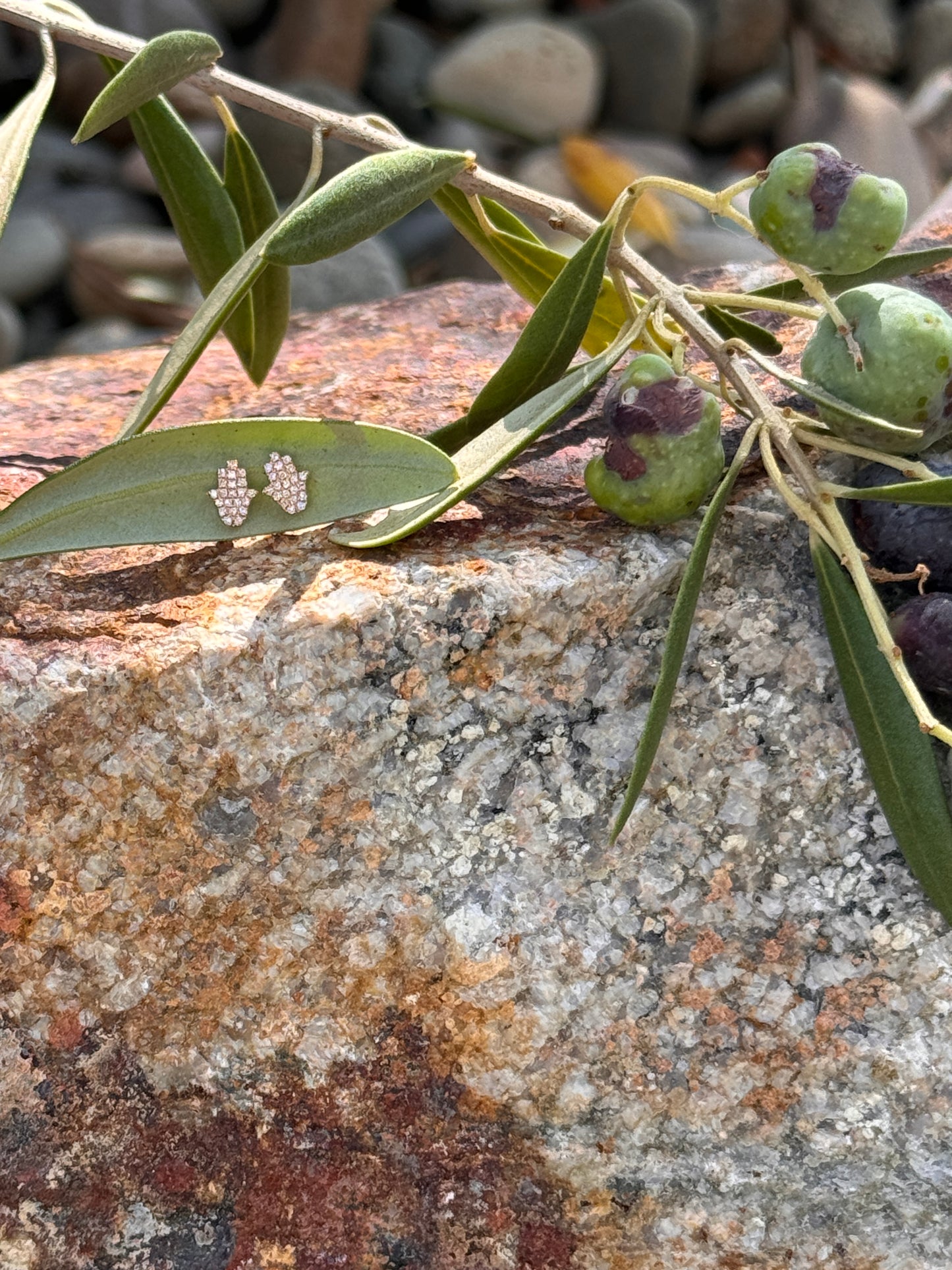 Tiny Hamsa Earrings