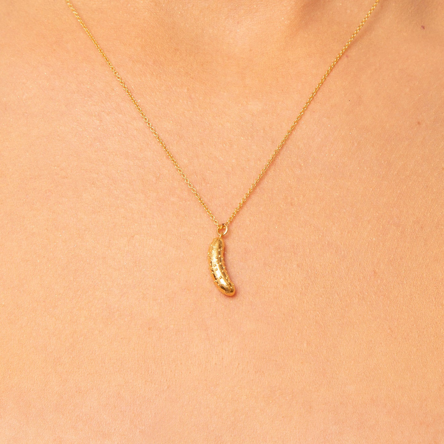 Pickle Charm Necklace